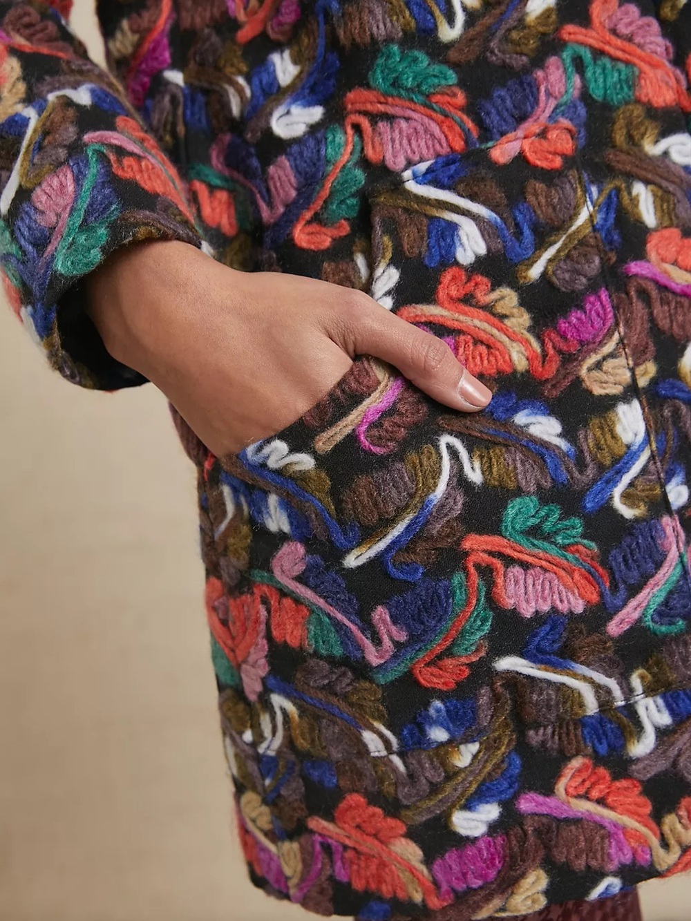 Marion Embroidered Coat NWT - Picture 3 of 3